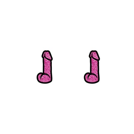 (image for) Pink Glitter Dildo Earrings *