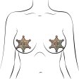 (image for) Sheriff Star: Glittering Golden Sheriff's Badge Pasties