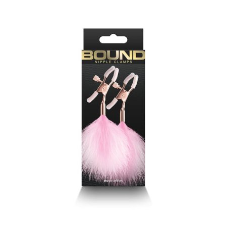 (image for) Bound Nipple Clamps - F1 - Pink Feather