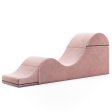 (image for) Aria Flip Chaise 18 Inch Wide - Convertible Sex Chair and Bed Bench, Rose