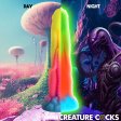 (image for) Tenta-Glow Silicone Glow-In-Dark Dildo