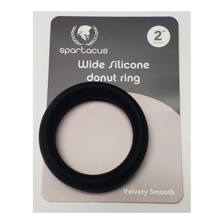 (image for) Wide Silicone Donut Ring - Black 2"