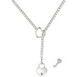 (image for) HEART & LOCK-O-RING SLIP CHAIN - Silver