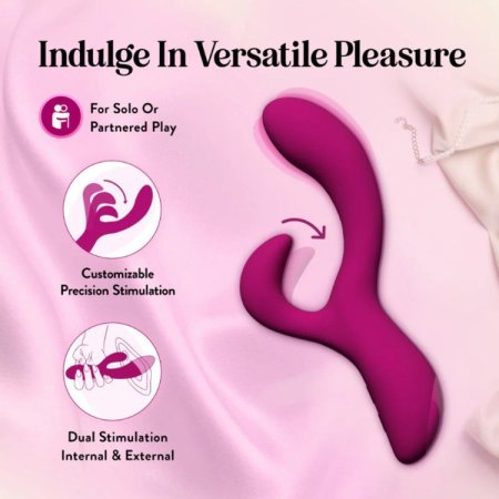 (image for) Blush - Quinn - warming Rabbit Vibrator - Burgundy