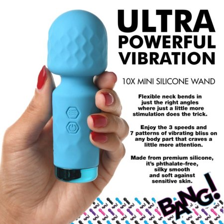 (image for) 10X Mini Silicone Wand - Blue