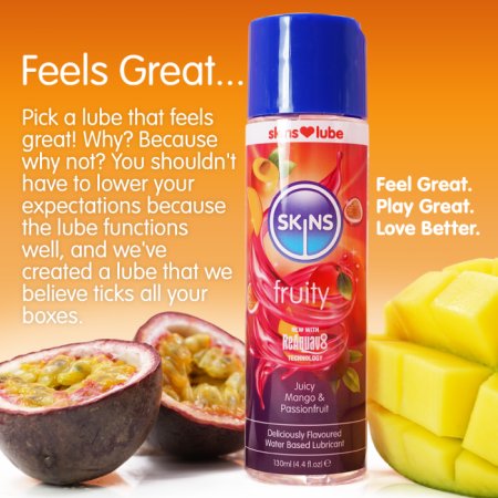 (image for) Skins Mango & Passion Fruit Water Based Lubricant 4.4 fl oz