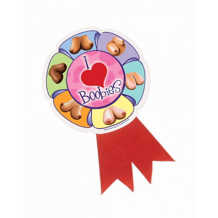 (image for) I Love Boobies - Large Party Ribbon