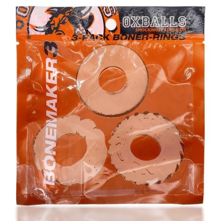 (image for) BONEMAKER 3-pack boner cockring kit - CLEAR