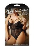 (image for) Wanderlust Crotchless Chevron Lace Teddy Queen