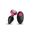 (image for) RUBY Ombre - MEDIUM Cheeky Charms Eluxe Vibrating Plug With Remote - Clear Gem