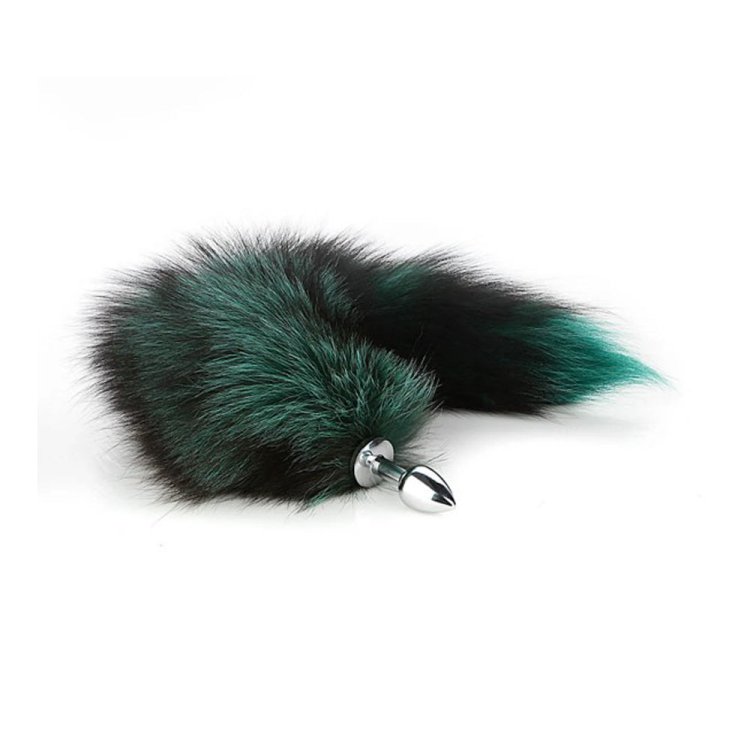 (image for) Real Fox Tail Plug - Small - Teal