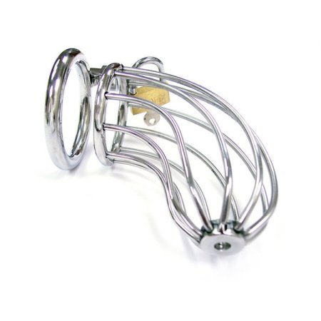 (image for) Stainless Steel Chasity Cock Cage with Padlock
