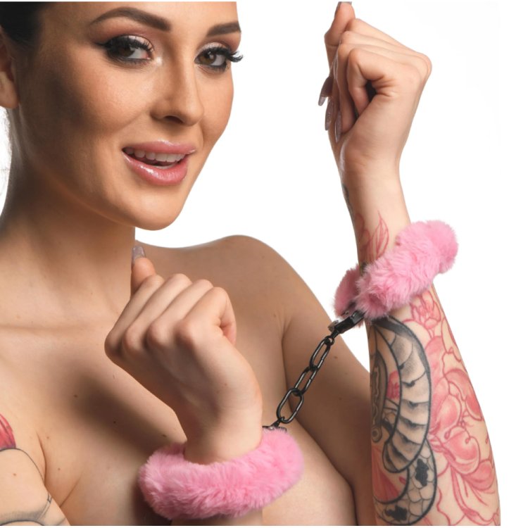 (image for) Cuffed in Fur Furry Handcuffs - Pink