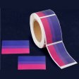 (image for) Bisexual Rectangle Flag Stickers -250pc*