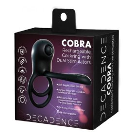 DECADENCE- COBRA. Cock & Ball Strap with vibrating Stinger & Clit Stimulator. Liquid Silicone. Multi-Speed. Rechargeable. DECADENCE- COBRA. Cock & Ball Strap with vibrating Stinger & Clit Stimulator. Liquid Silicone. Multi-Speed. Rechargeable.