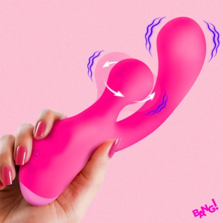 (image for) Gyro Rabbit Silicone Vibrator - Pink