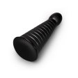 (image for) CONE - 10" TAPERED & RIBBED DILDO WITH SUCTION CUP