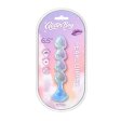 (image for) COTTON CANDY- JOY GEMS- PEARL DIPPER. Anal Beads with Ring Handle. Liquid Silicone. Glitter Encased Sparkles.
