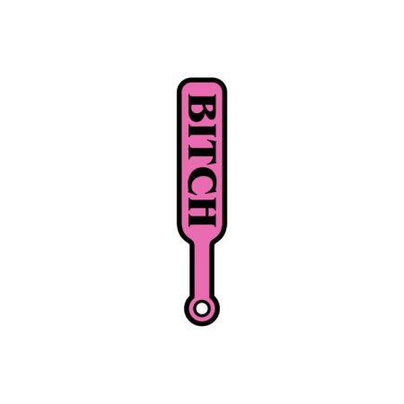 (image for) Enamel Pin: Bitch Paddle - Pink/Black *