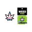 (image for) Enamel Pin: Trans Weed Leaf