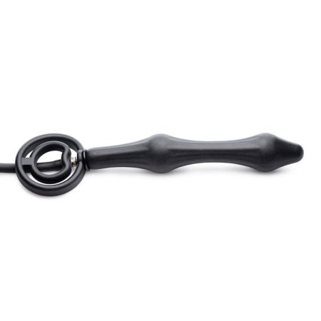 (image for) Devils Rattle Inflatable Silicone Anal Plug with Cock and Ball Ring