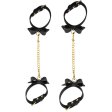 (image for) Temptasia Ardor - Silicone Wrist & Ankle Restraints - Black with Bow