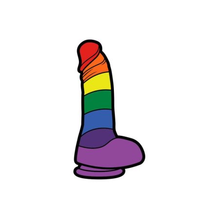 (image for) Enamel Pin: Rainbow Dildo