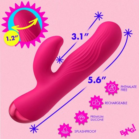 (image for) Flexible Ribbed Silicone Rabbit Vibrator