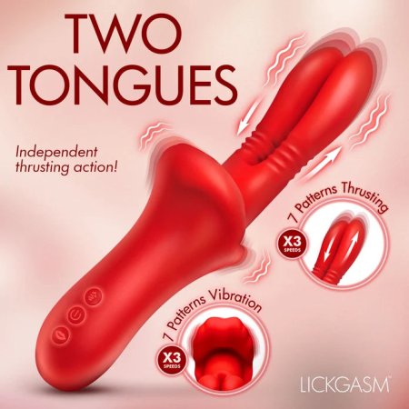 (image for) Double Licker Thrusting Silicone Vibrator