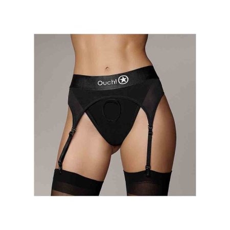 (image for) Vibrating Strap-on Thong w Garters XS/S