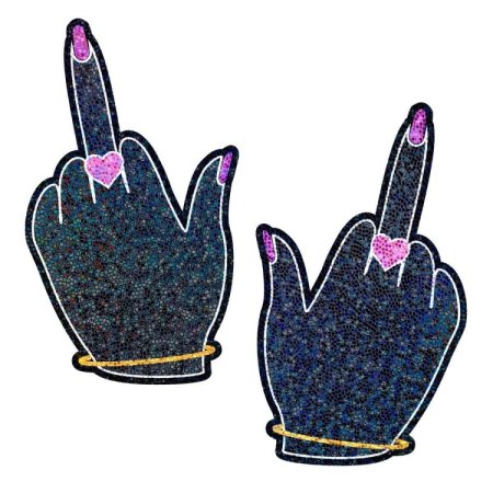 (image for) Middle Finger Pasties: Glittering F*ck You Lady Hands