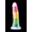 (image for) Lollicock 7" GID Rainbow Silicone Dildo*
