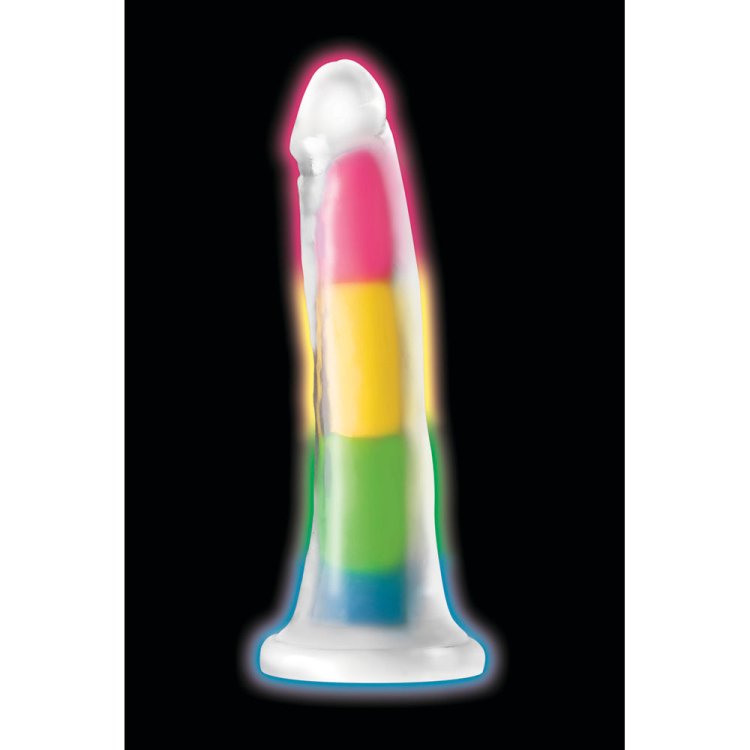 (image for) Lollicock 7\" GID Rainbow Silicone Dildo*