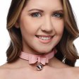 (image for) Sugar Kitty Cat Bell Collar -Pink/Silver