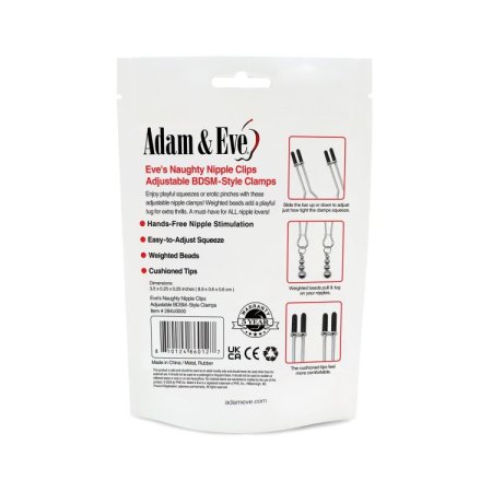 (image for) Adam & Eve Eve's Naughty Nipple Clips (Bag Packaging)