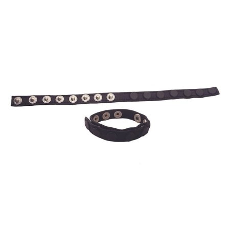 (image for) Leather Single Multi Snap Cock Strap / Silver Snap Buttons