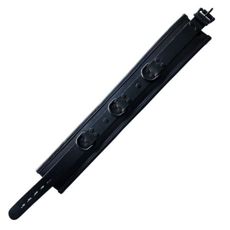(image for) Leather Padded Collar - Black with Black