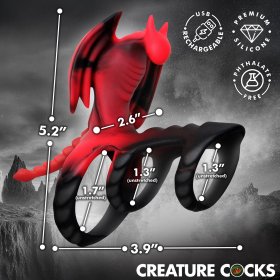Dragon Flight Vibrating Silicone Cock Ring Dragon Flight Vibrating Silicone Cock Ring