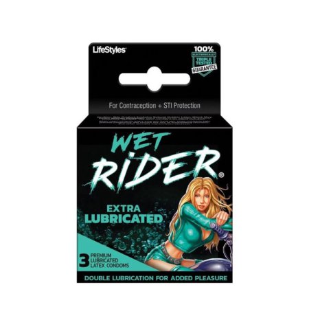 (image for) Lifestyles Wet Rider Condoms - 3 pk