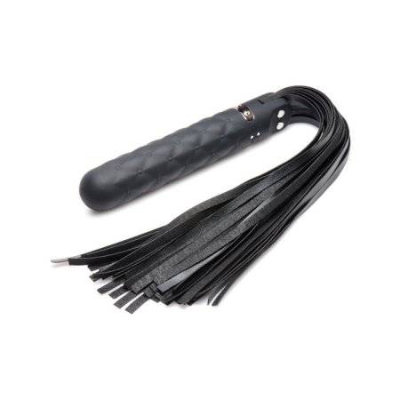 (image for) Vibra-Lasher 9X Vibrating Silicone Dildo Flogger