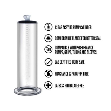 (image for) Performance - 9" x 2.5" Penis Pump Cylinder - Clear