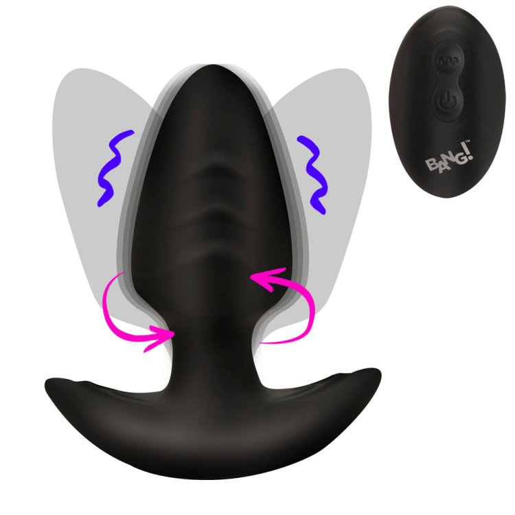 (image for) Rotating & Vibrating Silicone Plug w R/C