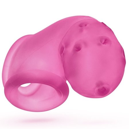 (image for) AIRLOCK, air-lite vented chastity, PINK ICE