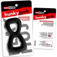(image for) BOOMERANG double-ring cockring & nut-tugger BLACK FOG