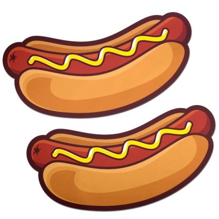 (image for) Hotdog Pasties Weiner with Mustard Nipple Covers