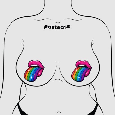 (image for) Taste the Rainbow Sparkling Tongue Out Pasties