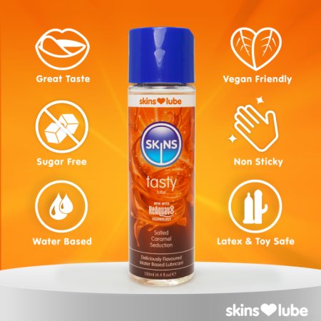 (image for) Skins Salted Caramel Water Based Lubricant 4.4 fl oz (130ml)