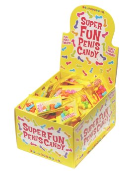 Super Fun Penis Candy - 5 pcs Per Bag Display of 100