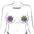 (image for) Rainbow Cheetah Leopard Print Petal Breast Pasties