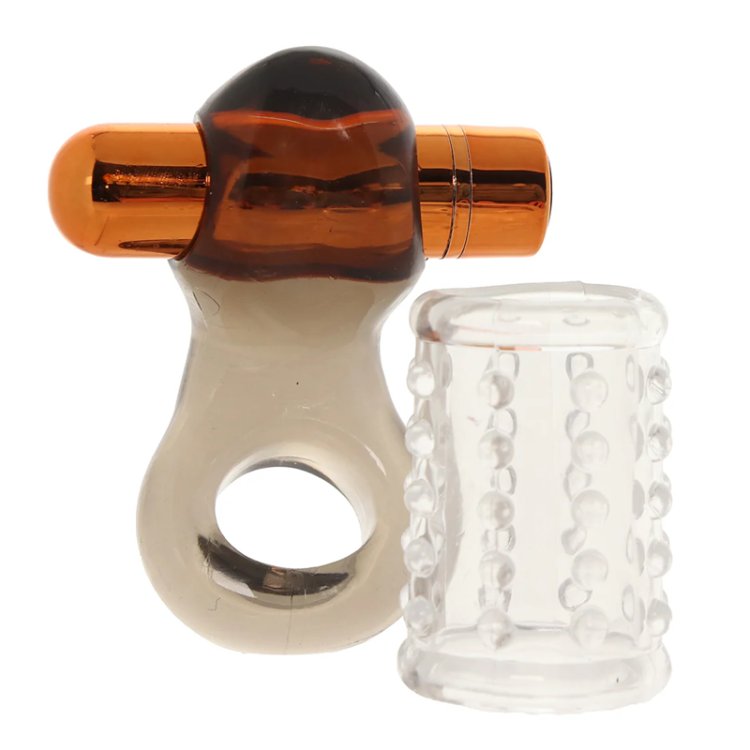 (image for) Stay Hard - Vibrating Cock Ring Set with Sleeve